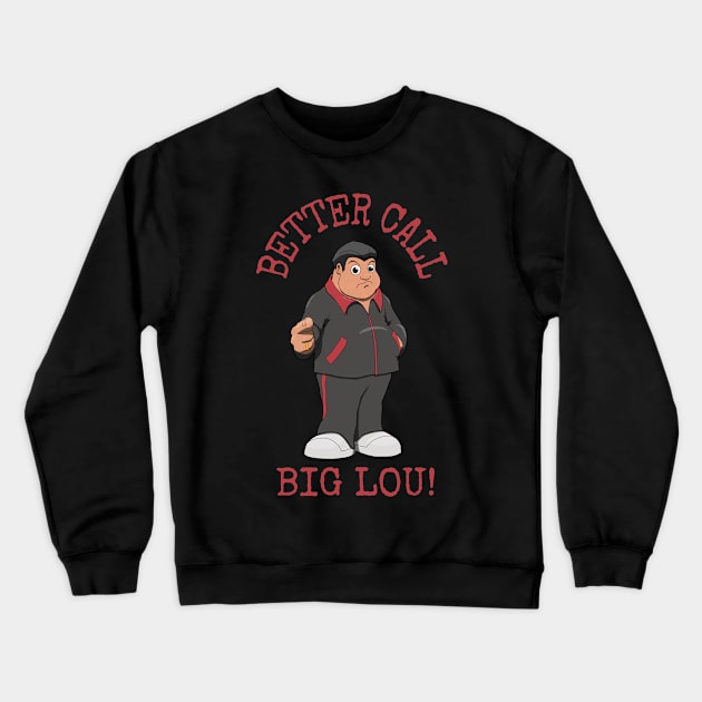 Big Lou from the Cryptonaut Podcast (Dark) Crewneck Sweatshirt by PulpAfflictionArt79